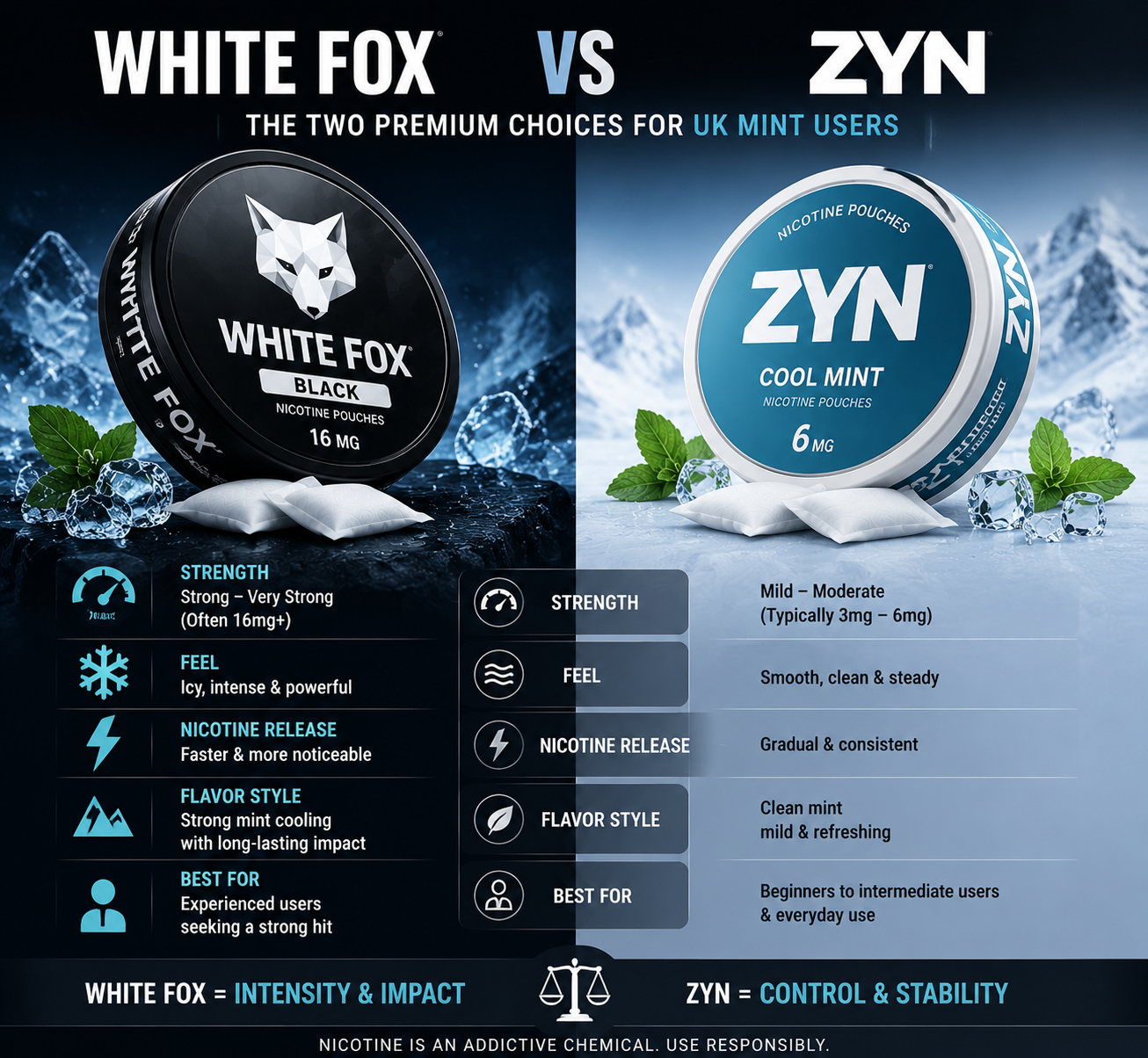 White Fox vs ZYN: The Two Premium Choices for UK Mint Users